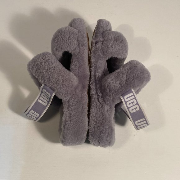 Ugg (1107953) Oh Yeah Gray Sheepskin Slipper Sandals Women Size 7 - Picture 6 of 8